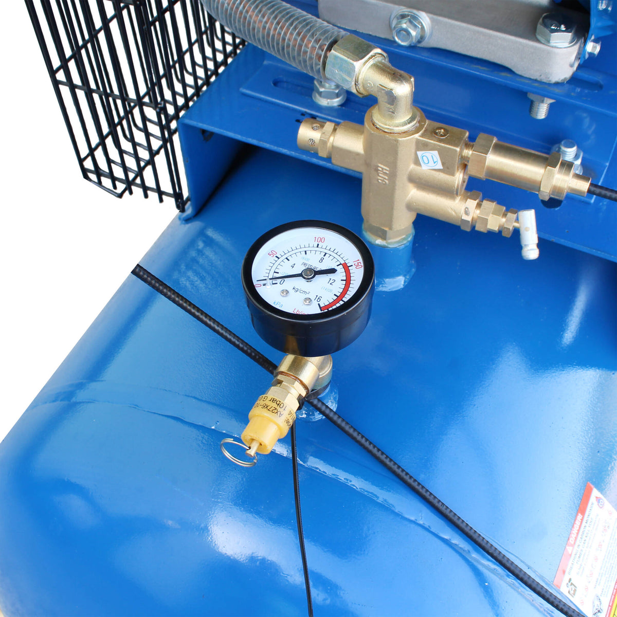 Hyundai HY140200PES 200L Litre Air Compressor, 29CFM/145psi, Twin Cylinder Belt Drive 14hp