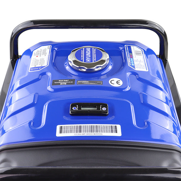 Hyundai 3.2kW / 4kVa* Electric Start Site Petrol Generator | HY3800LEK-2