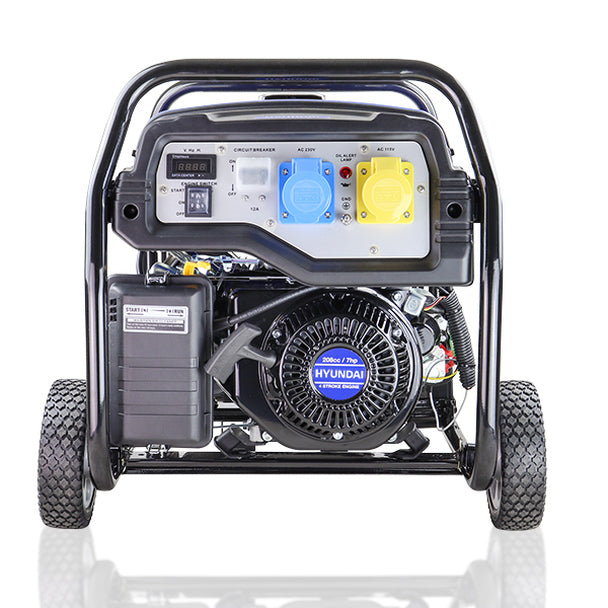 Hyundai 3.2kW / 4kVa* Electric Start Site Petrol Generator | HY3800LEK-2