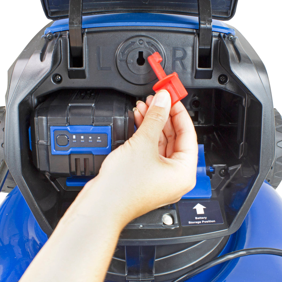 Hyundai HYM40LI420SP 42cm Cordless 40v Lithium-Ion Battery Self-Propelled Lawnmower with Battery and Charger