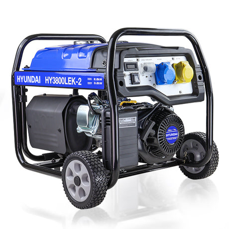 Hyundai 3.2kW / 4kVa* Electric Start Site Petrol Generator | HY3800LEK-2