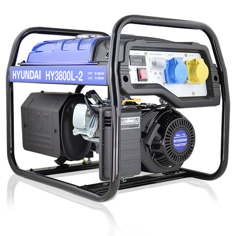 Hyundai 3.2kW / 4kVa* Recoil Start Site Petrol Generator | HY3800L-2