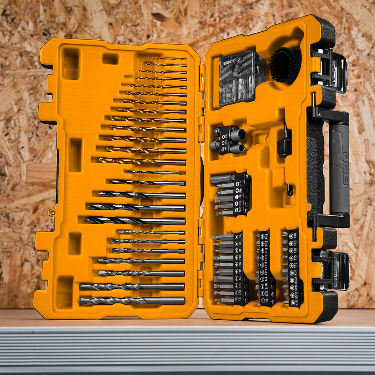 JCB 100Pc Drill Bit Set With Storage Case