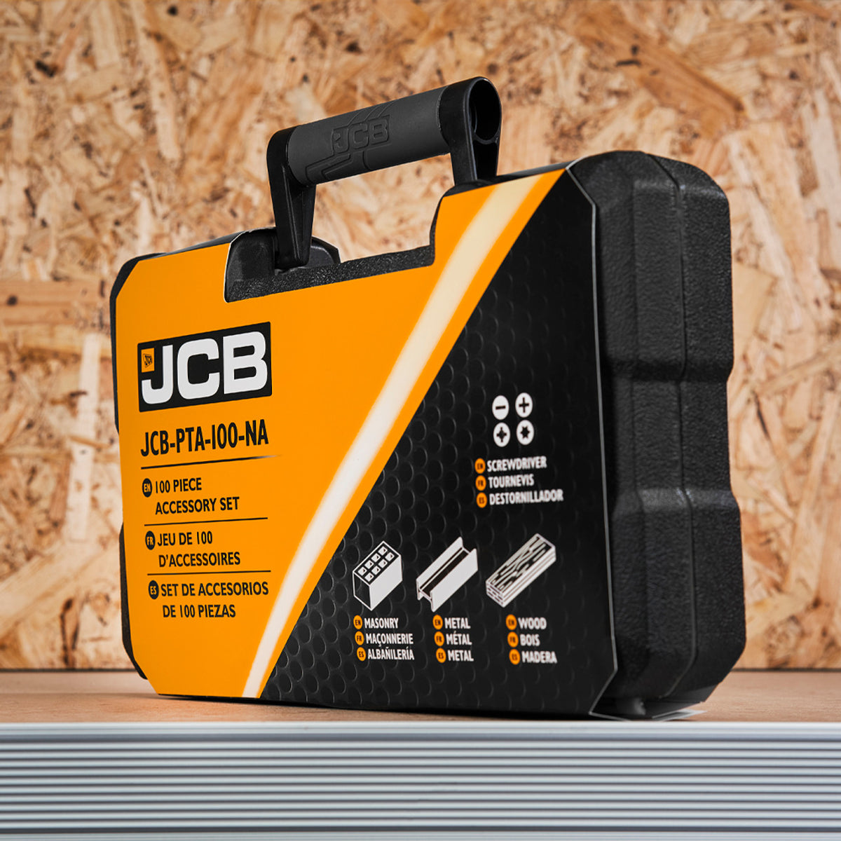 JCB 100Pc Drill Bit Set With Storage Case