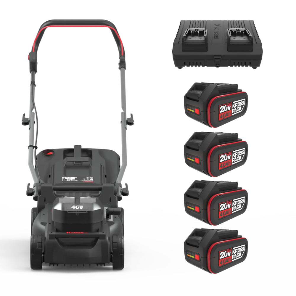 Kress KG748.9 40 V Cordless Push Lawn Mower With 41 cm Cutting Width