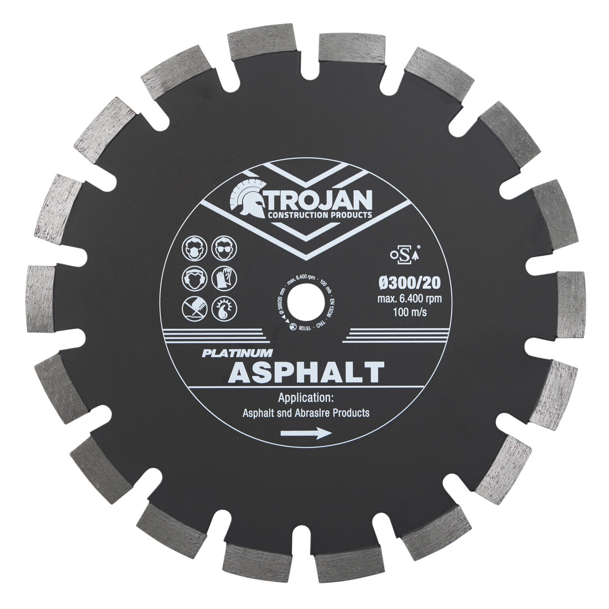 Trojan Platinum Asphalt Diamond Blade