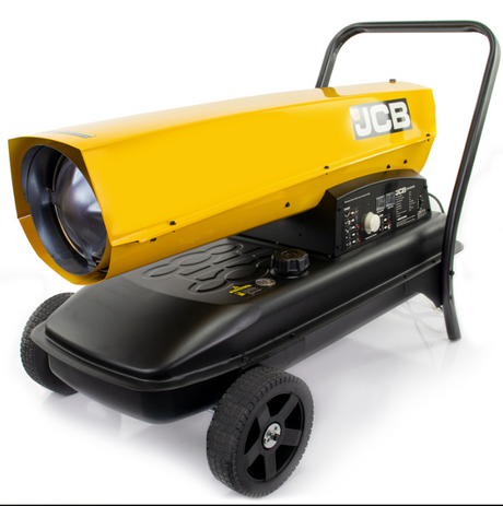JCB 215,000BTU / 63kW Diesel Space Heater 1300m³ Coverage, Diesel or Kerosene, Thermostat