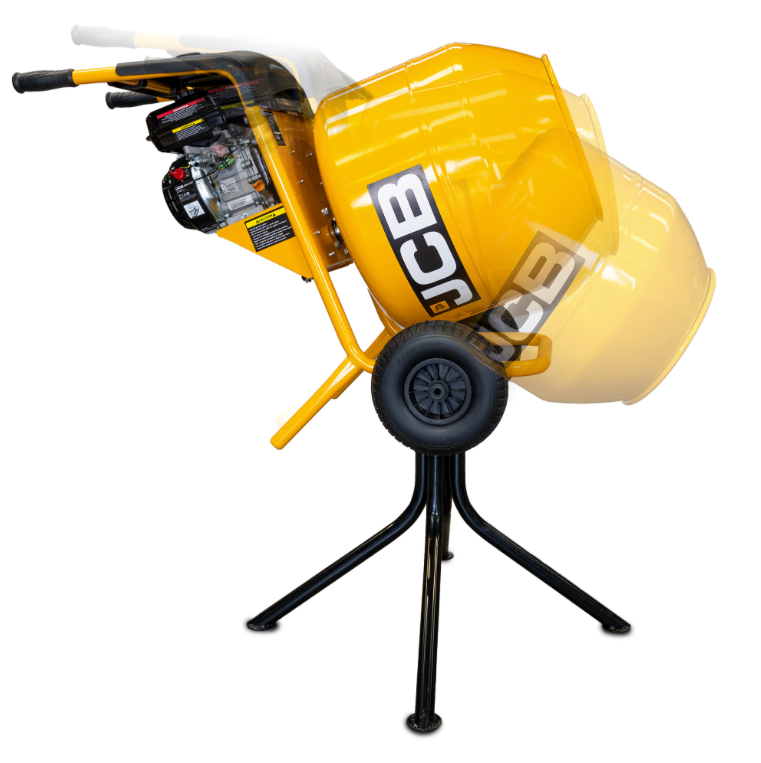 JCB Petrol 133cc 134L Seam Welded Cement Mixer 100L Working Capacity