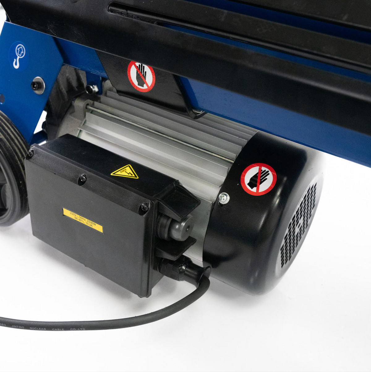 Hyundai 7 Tonne Horizontal Electric Log Splitter with Hydraulic Ram, Steel Protection Cage 520mm Length | HYLS7000HE