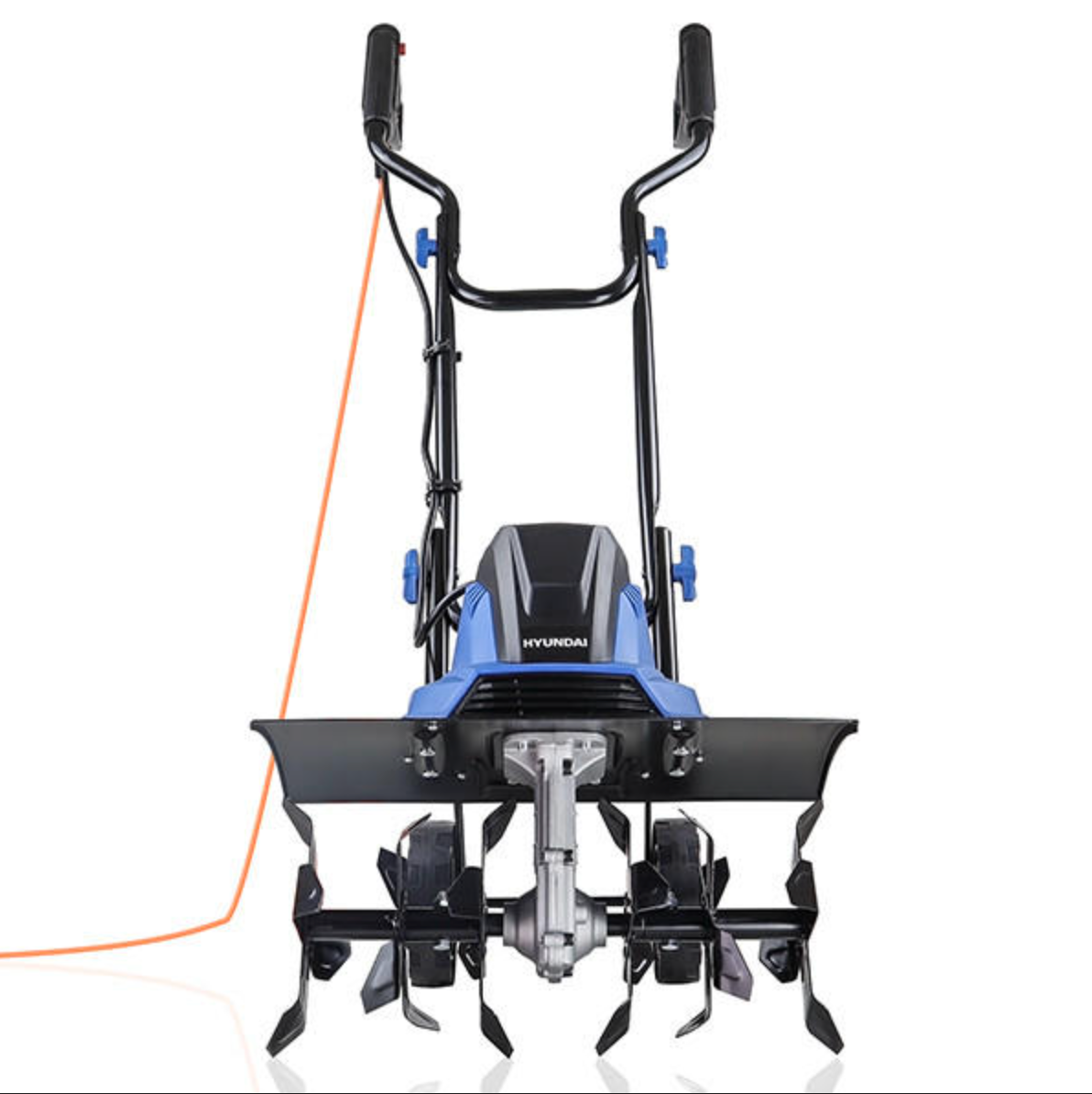 Hyundai 1500W 45cm Electric Garden Tiller, Cultivator, Rotovator and Rototiller 4 x 6 Blades | HYT1500E