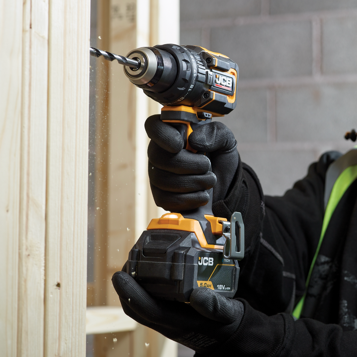 JCB 18V Pro Kit With 75Nm Combi Drill, 230Nm Impact Driver, 2 x 2.0Ah Batteries and 4.5A Charger