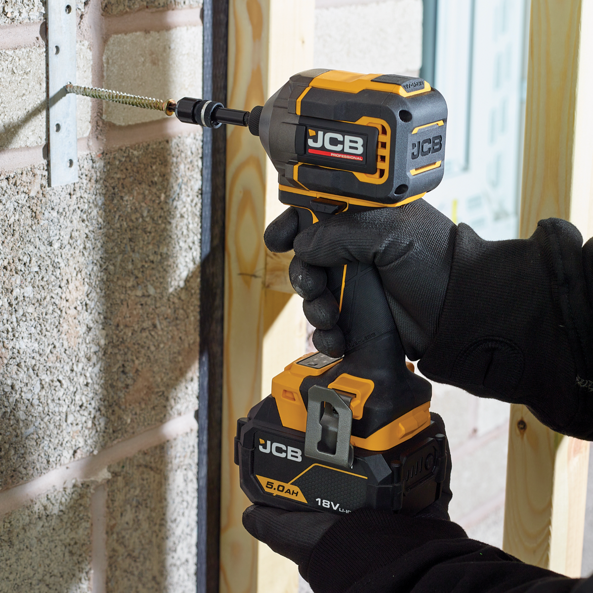 JCB 18V Pro Kit With 75Nm Combi Drill, 230Nm Impact Driver, 2 x 2.0Ah Batteries and 4.5A Charger