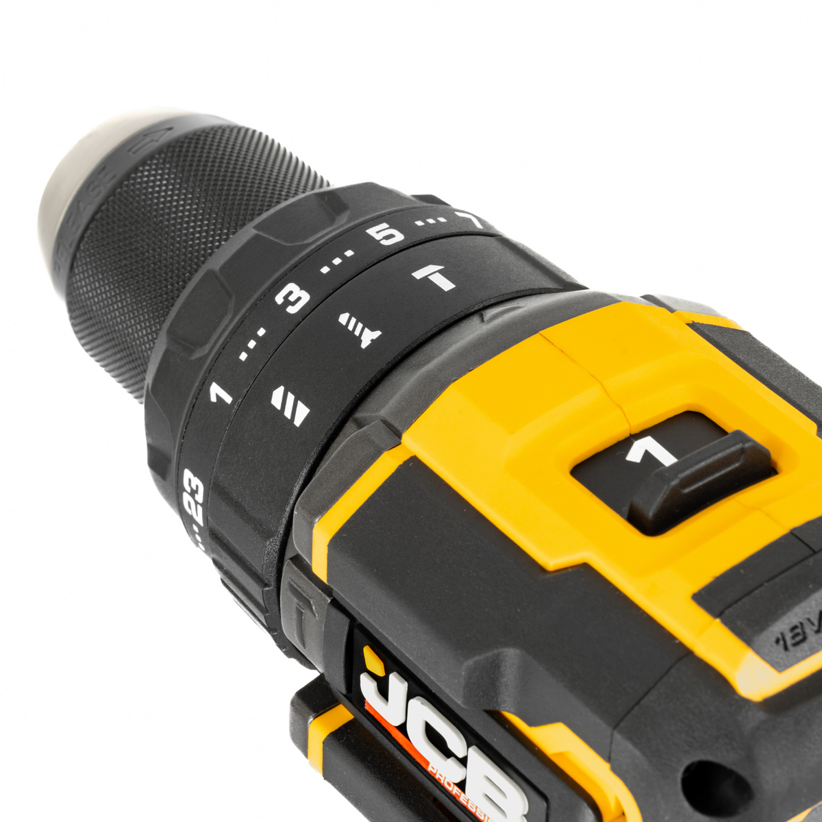 JCB Pro 18V Compact Combi Drill 75Nm, Brushless, 2-Speed, 23+3 Positions & 13mm Metal Chuck (Bare Tool)