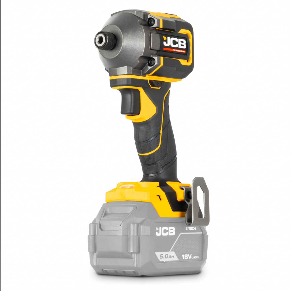 JCB 18V Pro Kit Combi Drill 75Nm Impact Driver 230Nm Multi Tool With 2.0Ah And 5.0Ah Batteries Fast Charger And Tool Bag