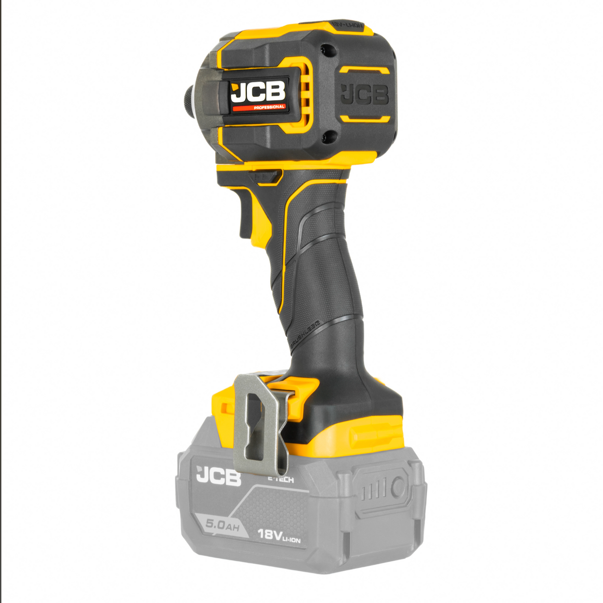JCB 18V Pro Kit Combi Drill 75Nm Impact Driver 230Nm Multi Tool With 2.0Ah And 5.0Ah Batteries Fast Charger And Tool Bag