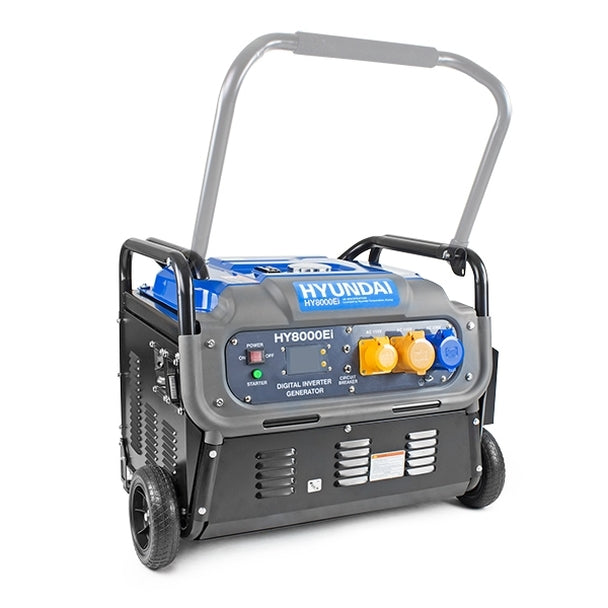 Hyundai 7500W Portable Petrol Inverter Generator 230v/115v | HY8000Ei